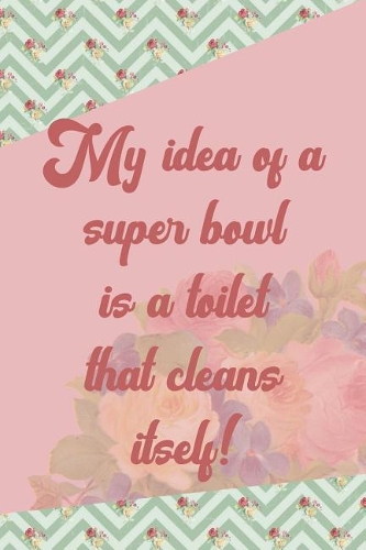 My Idea Of A Super Bowl Is A Toilet That Cleans Itself!