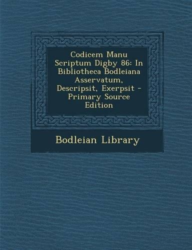 Codicem Manu Scriptum Digby 86