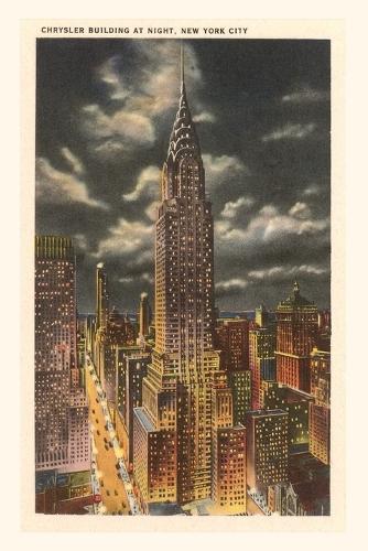Vintage Journal Moon over Chrysler Building, New York City: (Pocket Sized - Found Image Press Journals)