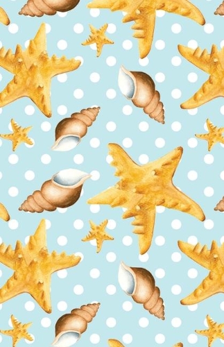 Bullet Journaling Notebook Starfish & Seashells
