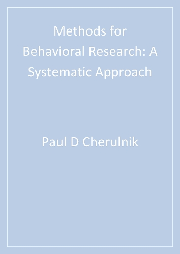 Methods for Behavioral Research