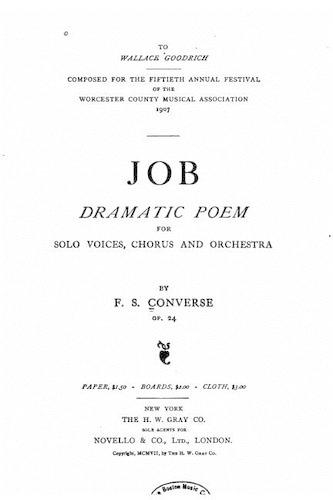 Job, dramatic poem for solo voices, chorus and orchestra