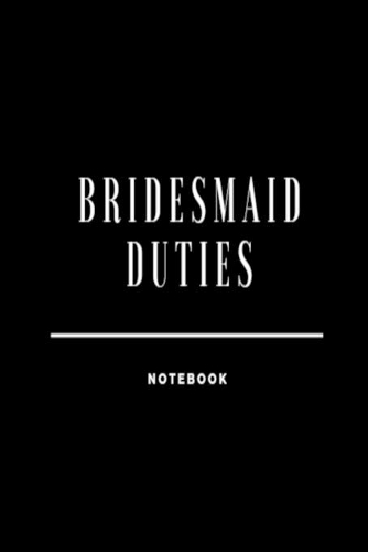 Bridesmaid Duties Notebook