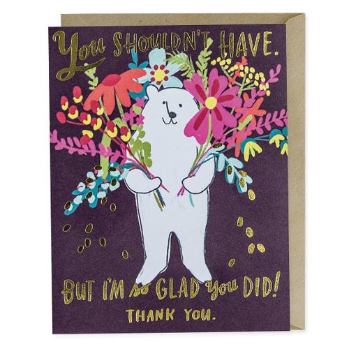 Em & Friends Glad You Did, Thank You Foil Card