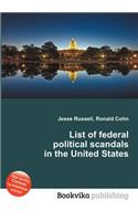 List of Federal Political Scandals in the United States