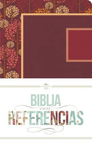 RVR 1960 Biblia con Referencias, otoñal, frambuesa/rosado símil piel
