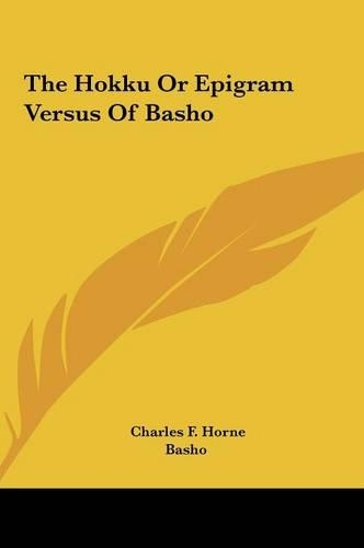 The Hokku Or Epigram Versus Of Basho
