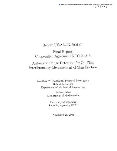 Automatic Fringe Detection for Oil Film Interferometry Measurement of Skin Friction