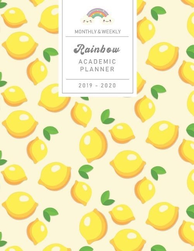 Monthly & Weekly Rainbow Academic Planner 2019 - 2020