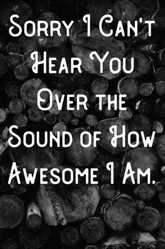 Sorry I Can't Hear You Over the Sound of How Awesome I Am.