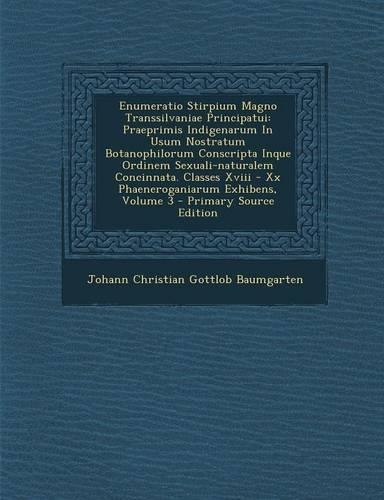 Enumeratio Stirpium Magno Transsilvaniae Principatui