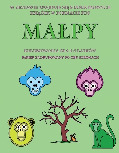 Kolorowanka dla 4-5-latków (Malpy)