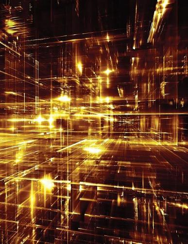 Golden Matrix Blank Sketchbook