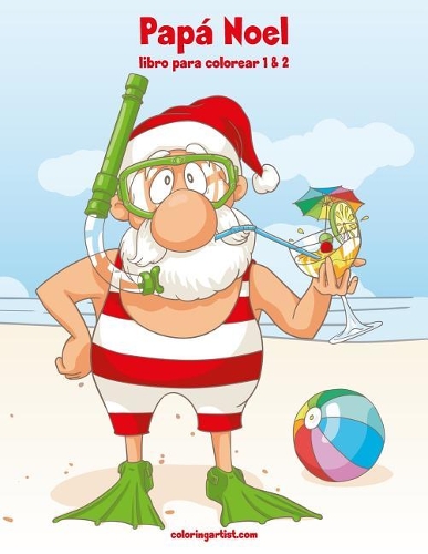 Papá Noel libro para colorear 1 & 2
