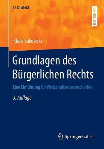 Grundlagen Des Burgerlichen Rechts
