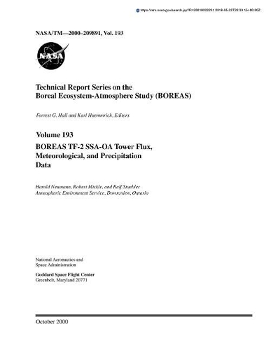Boreas Tf-2 Ssa-OA Tower Flux, Meteorological, and Precipitation Data
