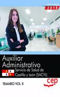 Auxiliar Administrativo. Servicio de Salud de Castilla y Leon (SACYL). Temario Vol. II.
