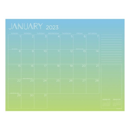 Cal 2023- Gradient Mood Desk Pad Monthly Blotter Calendar