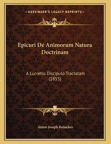 Epicuri De Animorum Natura Doctrinam