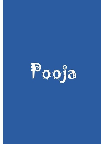 Pooja - Blue Personalized Notebook / Journal / Blank Lined Pages / Soft Matte