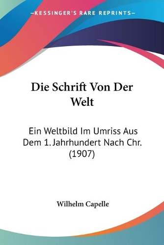 Die Schrift Von Der Welt