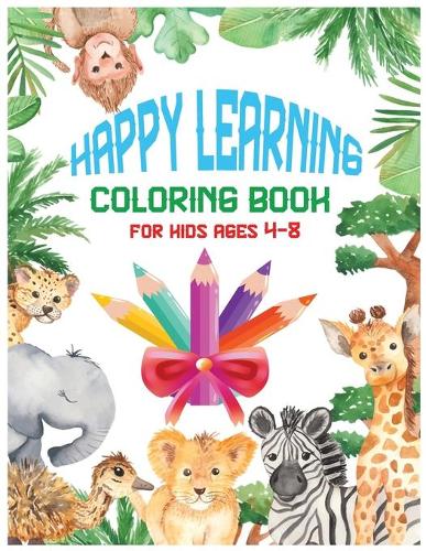 Happy Learning Alphabet Coloring Book for kids ages 4-8