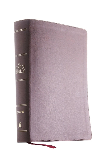 The  NIV, Open Bible, Leathersoft, Brown, Red Letter, Comfort Print