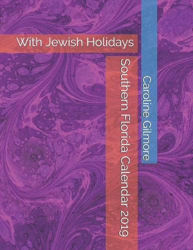 Southern Florida Calendar 2019 with Jewish Holidays