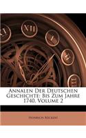 Annalen Der Deutschen Geschichte