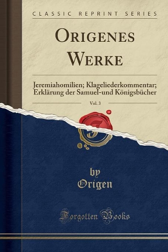 Origenes Werke, Vol. 3