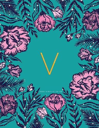 V Journal to Write in - Teal Pink