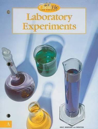 Holt ChemFile Lab Program Laboratory Experiments, Level A