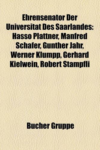 Ehrensenator Der Universitat Des Saarlandes