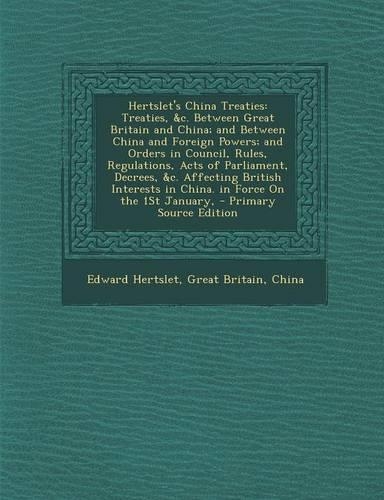 Hertslet's China Treaties