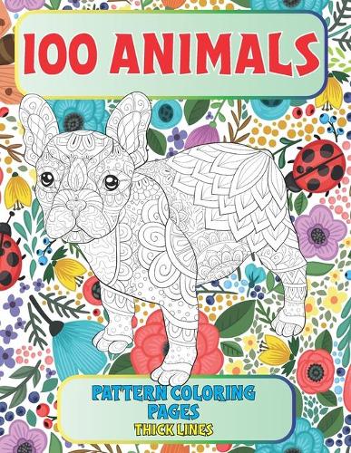 Pattern Coloring pages - 100 Animals - Thick Lines