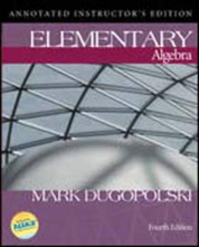 Annotated Instructor's Edition to Accompany Elementary Algebra