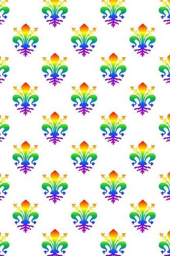 Rainbow Fleur-De-Lis Pattern