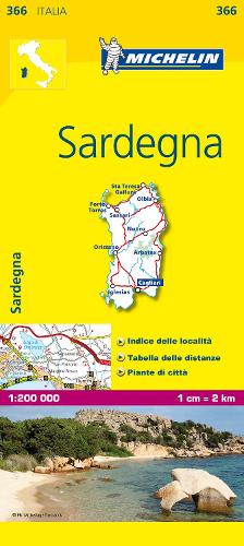 Sardinia - Michelin Local Map 366: Map(Maps/Local (Michelin))