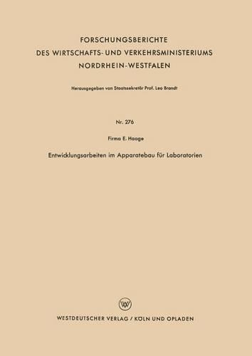 Entwicklungsarbeiten im Apparatebau für Laboratorien