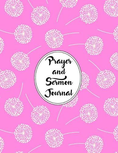 Prayer and Sermon Journal Notebook Dandelions Pattern 4