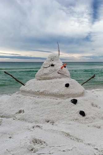 Sand Snowman on the Beach Journal