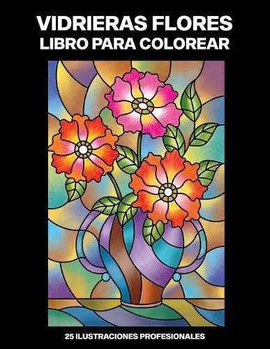 Vidrieras Flores Libro para Colorear
