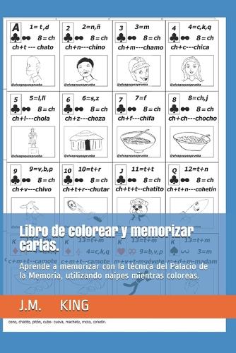 Libro de colorear y memorizar cartas.