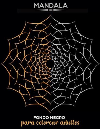 Mandala Para Colorear Adultos Fondo Negro