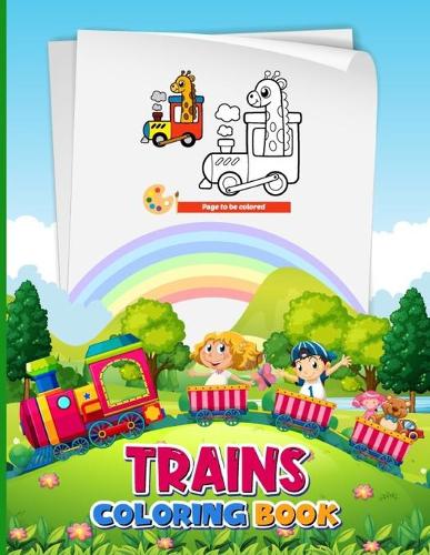 Trains For Kids Coloring Book
