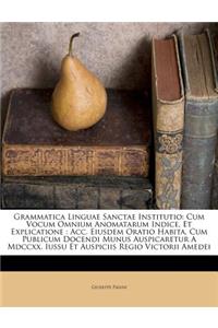 Grammatica Linguae Sanctae Institutio