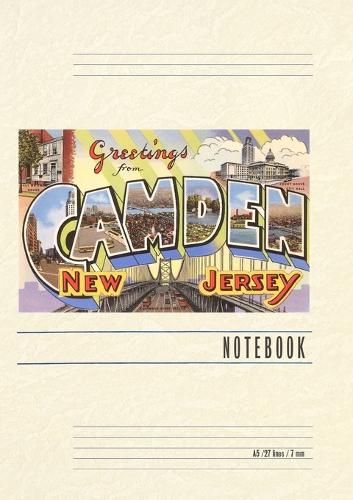Vintage Lined Notebook Greetings from Camden, New Jersey