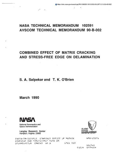 Combined Effect of Matrix Cracking and Stress-Free Edge on Delamination