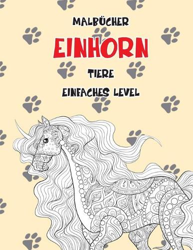 Malbücher - Einfaches Level - Tiere - Einhorn