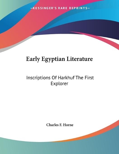 Early Egyptian Literature